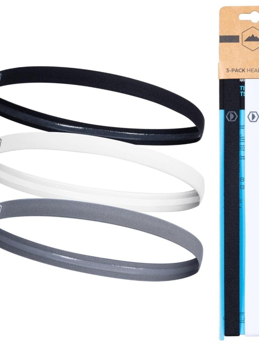 Thin Elastic, Sports for Women & Men, Workout, Running, Soccer and Mens - 3-Pack
